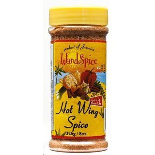 Island Spice HOT WINGS Spice   Product of Jaimaica  THREE 8oz Shakers