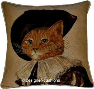 Susan Herbert Cavalier Cat Tapestry Cushion Cover