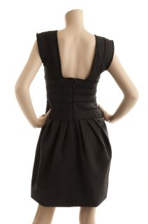 Herve Leger Gray Wool Cocktail Dress New Size S