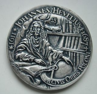 Astronomy Hevelius Danzig Machina Coelestis Polish Poland Medal