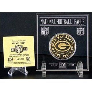 2008 Official NFL 24KT Gold (Overlay) Game Coin Green Bay