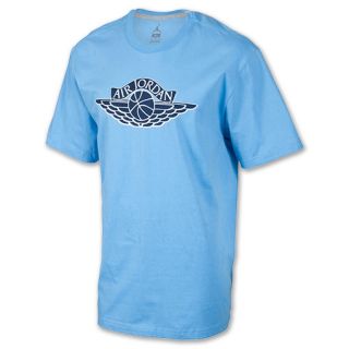Mens Jordan Wings Logo Tee Shirt University Blue