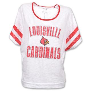 Louisville Cardinals Burn Batwing NCAA Womens Tee Shirt