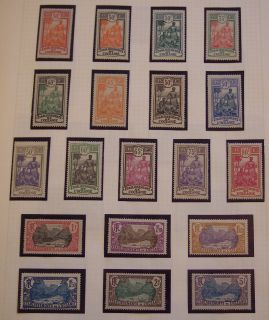 French Polynesia Stamp Set Scotts 21 54 issued 1913 1930 France