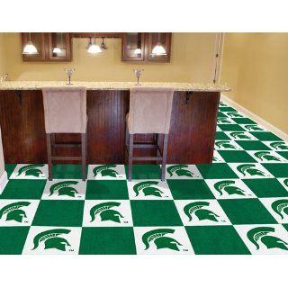 Pack of 20 NCAA 18 Michigan State Carpet Floor Tiles
