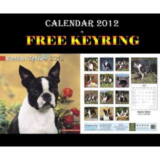 BOSTON TERRIER DOGS CALENDAR 2012 + FREE KEYRING Office