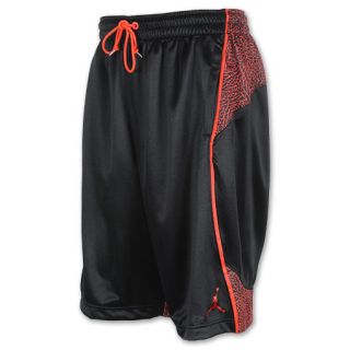 Mens Jordan Retro 3 Shorts Black/Challenge Red