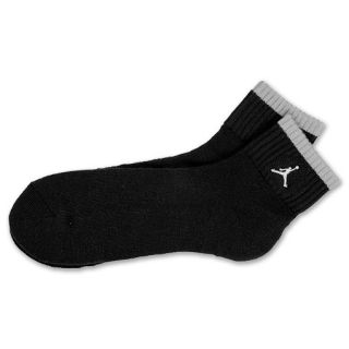 Jordan Adult Acrylic Tipped Quarter Sock Black/Grey