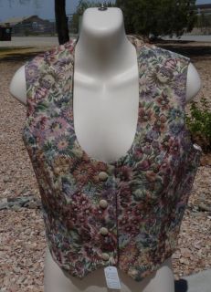 Hobby Horse Floral Print Tapestry Show Vest Large