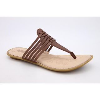 Born Hoda Womens Size 9 Brown Open Toe Leather Flip Flops Sandals