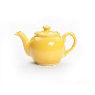  Fox Run Brands Earthenware Teapot, 55 Ounce, Yellow