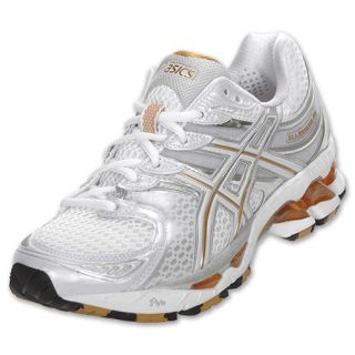 Asics Gel Kayano 16 Womens Running Shoe White/Gold