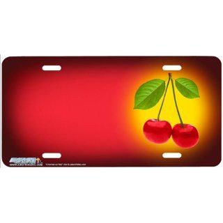 350 Cherries on Red Cherries Airbrushed License Plates Car Auto