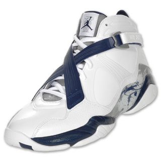 Jordan 8.0 Mens Basketball Shoes White/Mid Navy