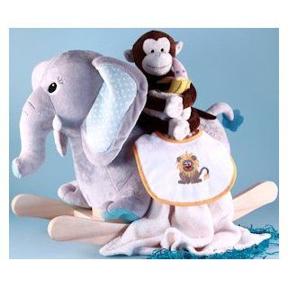 Baby Boy Jungle Elephant Rocker Gift Set Baby