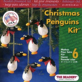 Christmas Penguins Beaded Ornament Kit The Beadery 5577