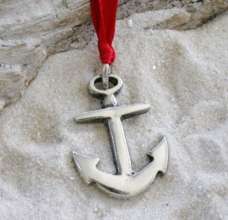 Anchor Navy Christian Pewter Christmas Ornament Holiday