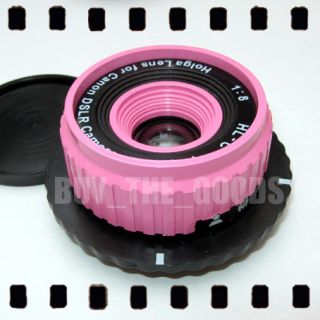 Holga Pink HL C Lens for Canon Digital Camera DSLR SLR EOS 7D 60D 50D
