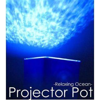 Fuloon Romantic Ocean Relax Projector Pot Music Input, ocean Light