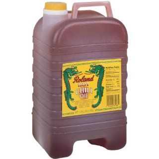 Roland Hot Chili Oil, 1 Gallon Plastic Bottle Grocery