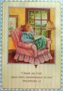 Holly Pond Hill Mouse Thinking of Praying for You Card