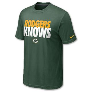 Nike NFL Green Bay Packers Rodgers Knows Mens Tee Shirt