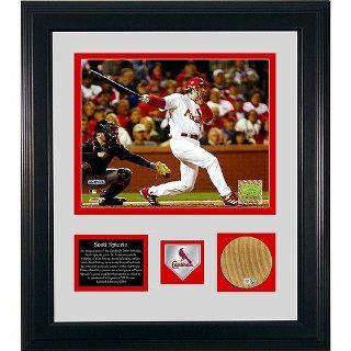 St. Louis Cardinals Scott Spiezio Framed Piece of Baseball