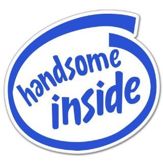 Handsome Inside INTEL car bumper sticker funny 4 x 4  