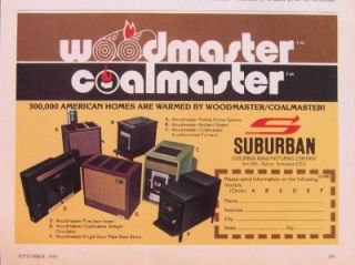  Company Woodmaster Coalmaster Home Heating Units Ad Dayton TN