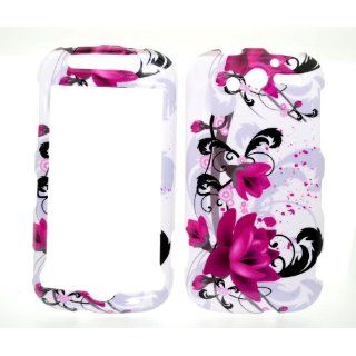 Purple Rose Snap on Hard Protective Cover Case for HTC