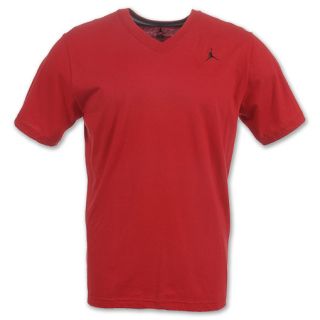 Jordan Classic V Neck Mens Tee Shirt Red