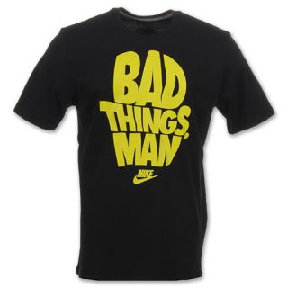 Nike Bad Things Mens Basketball Tee Shirt Black