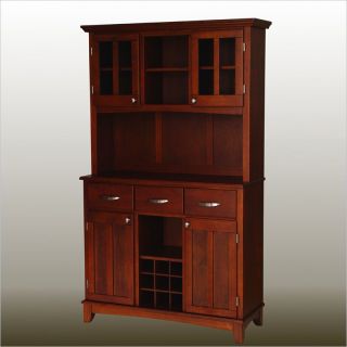 Home Styles Furniture Cherry Buffet with 2 Door Hutch [192625]