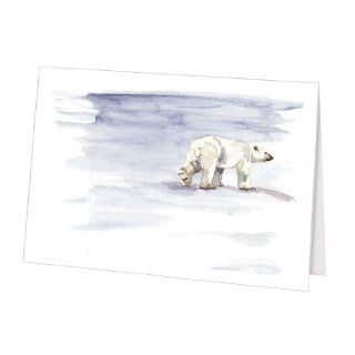 Polar Bear Stroll Holiday Notecards Health & Personal