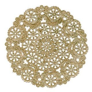 Royal Lace Round Foil Doilies, 4 Inch, Gold, Pack of 24
