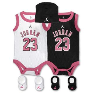Jordan Infant 5 Piece Jersey Set Black/Pink