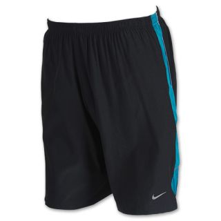 Mens Nike 9 Running Shorts Black/Neon Turquoise