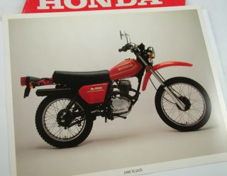 Honda 1980 XL100S XL100 Original Dealer Promotion Photo