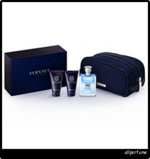 Versace Pour Homme 3 4 oz Men EDT 4 Pcs Gift Set 8011003995967
