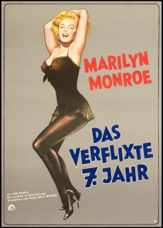 The Seven Year Itch German Orig Poster Marilyn Monroe