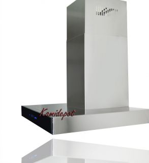  Wall Mount Stainless Steel Range Hood Stove Vent With Baffle Filters
