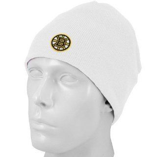 Reebok Boston Bruins White Basic Logo Skully Knit Beanie