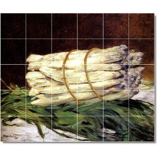Edouard Manet Fruit Vegetables Ceramic Tile Mural 25  21.25x25.5