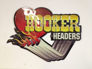 Hooker Headers Metal Sign Hot Rat Rod Gasser Cool Garage Art
