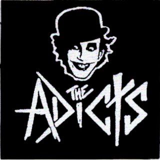 The Adicts   Logo with Face   Screenprinted Sew On or Pin
