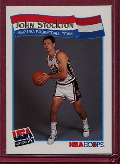 John Stockton 1991 92 NBA Hoops USA Team 60 1 Avail