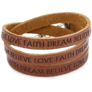 Dillon Rogers Its a Wrap Love, Faith, Dream, Believe Brown Leather