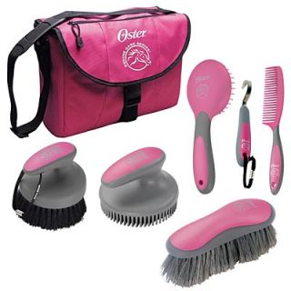 Oster 7 Piece Equine Care Series Grooming Tool Kit Pink New