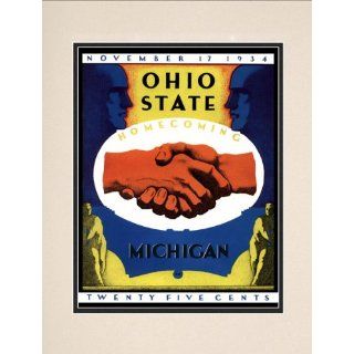 1934 Ohio State Buckeyes vs. Michigan Wolverines 10.5x14
