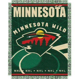 BSS   Minnesota Wild NHL Triple Woven Jacquard Throw (019